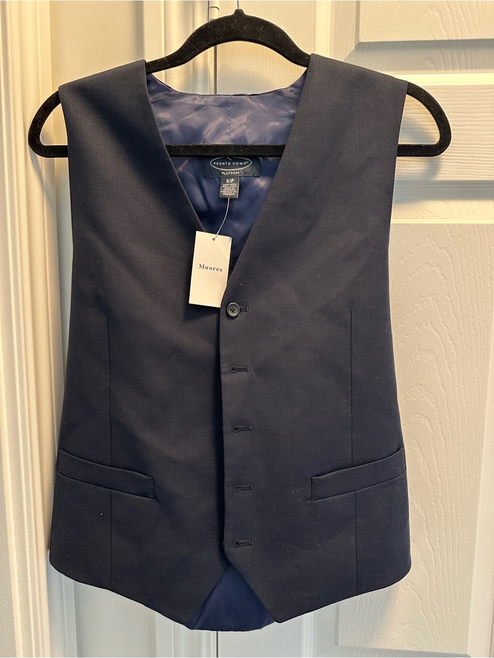 Moore’s Clothing for Men Pronto Uomo Navy Blue Men's Dress Vest size small